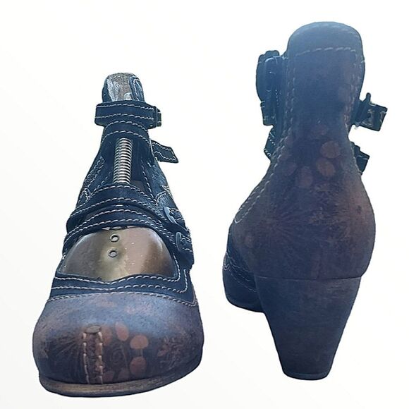 VINTAGE ROVERS heeled Leather Strapped Heels size 39 - Picture 4 of 16